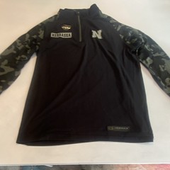 Colosseum Nebraska OHT Operation Hat Trick Men’s L 1/4 Zip Pullover Camo