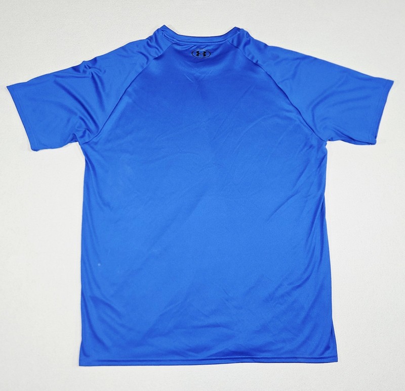 Under Armour HeatGear Mens Shirt 2XL Blue Raglan Short Sleeve Athletic Gym Tee gallery