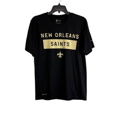 The Nike Tee Mens Activewear Shirt Adult Size Medium Dri Fit New Orleans Saints