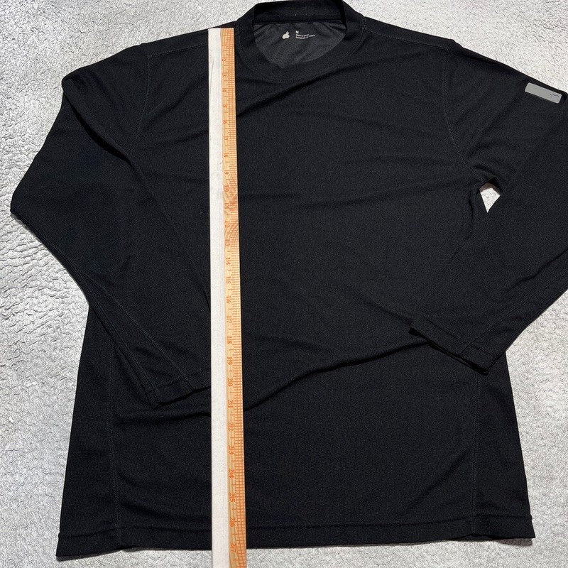Apple Logo Employee Engineer Shirt Mens Medium Black Long Sleeve Steve Jobs Rare gallery