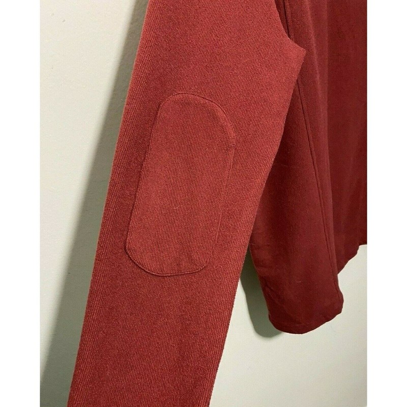 REI Men Burgundy Pullover Long Sleeve 1/4 Zip Pocket Casual Activewear Size XL gallery
