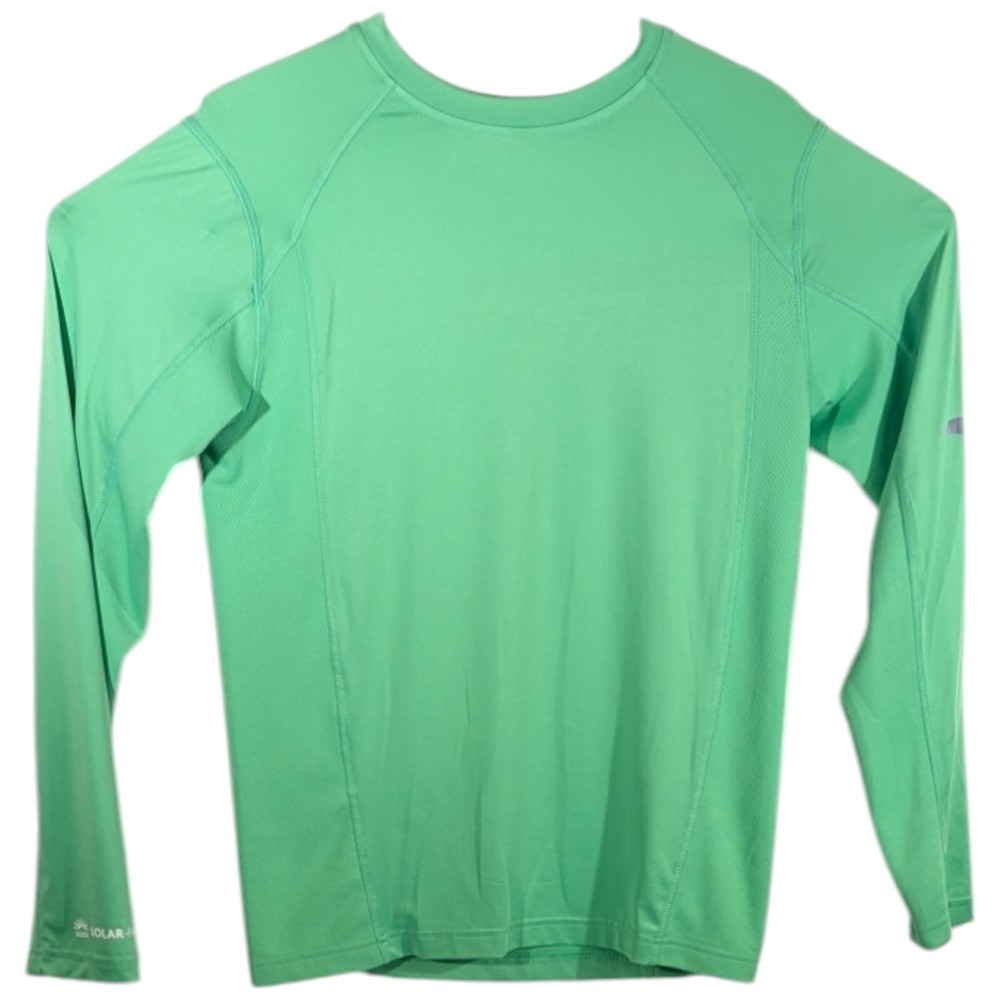 Habit Solar Factor Long Sleeve Performance Bright Green Shirt Mens Small 40 Plus