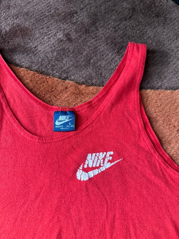Vintage 80’s Nike Running Muscle Tank Size Large Blue Tag gallery