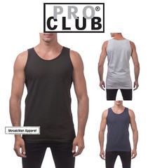 Pro Club Men’s Athletic Fitness Muscle Plain Comfort Cotton Sleeveless Tank Top
