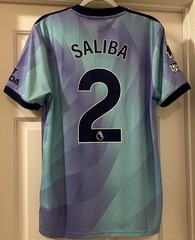 Adidas Arsenal FC Saliba Player Issue EPL Third Jersey Size Large