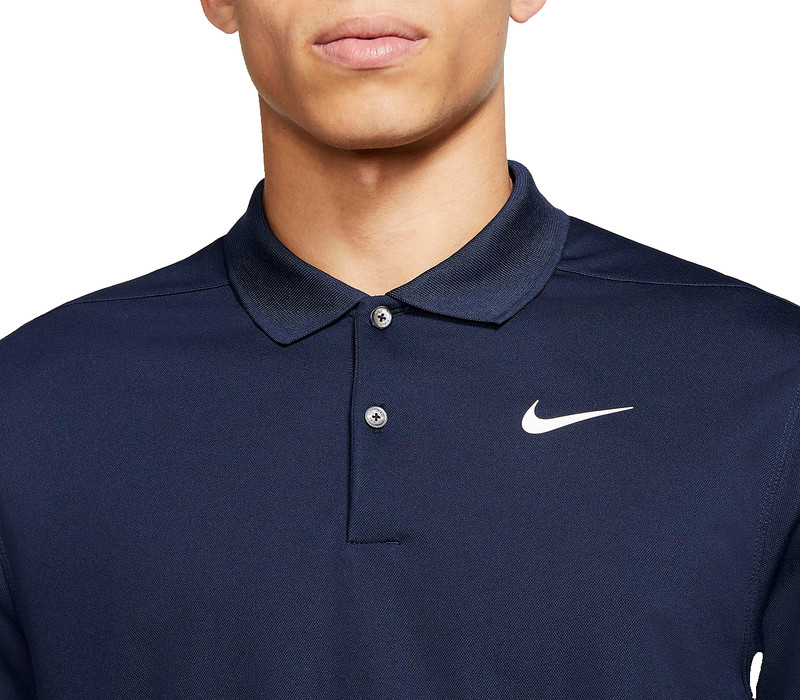 NIKE Dri-FIT Victory Golf Polo Shirt sz S Small Obsidian White Standard Fit gallery