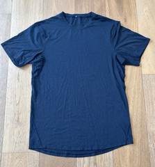 Lululemon Short Sleeve T-Shirt Blue Somatic Silverescent Reflective