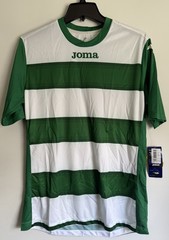 NWT Joma Short-Sleeve Jersey Green And White Stripes Men’s Size Medium