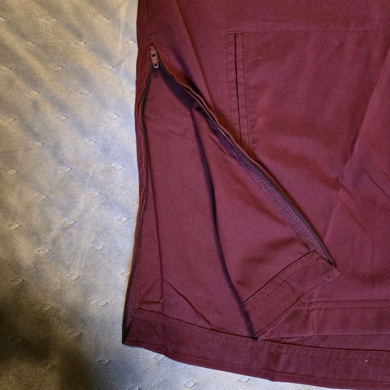Adidas Men's Large Pullover Quarter Zip Windbreaker Maroon Polo Shirt Pullover gallery