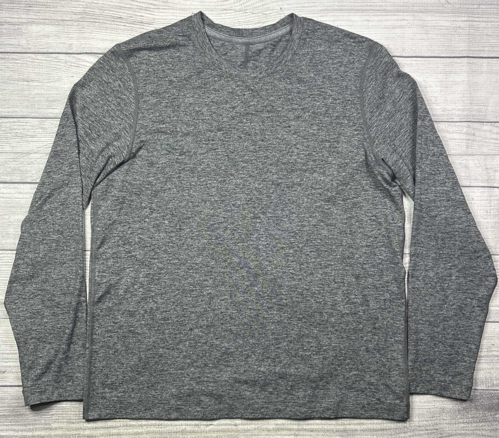 Lululemon Shirt Mens Large Gray Long Sleeve Performance Athletic Running Top gallery