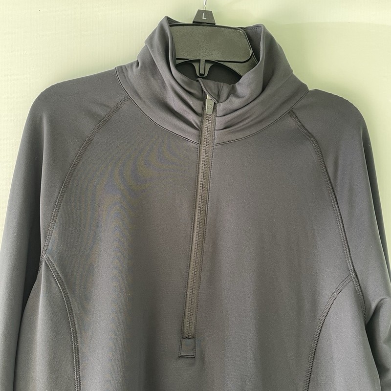 Peter Millar Element Wicking Jacket Black 1/4 Zip Cattail Creek Golf Size Large gallery
