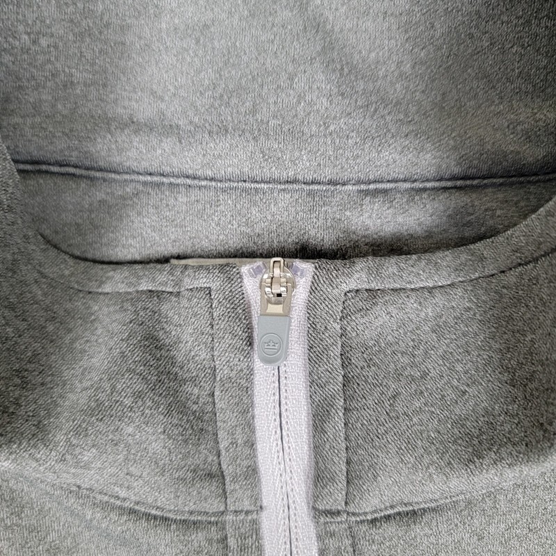 Peter Millar Pullover Mens Medium Gray Perth Melange 1/4 Zip Performance Stretch gallery