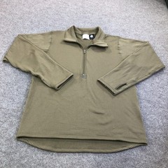 Rothco Pullover Mens Large Green Layer II Grid 1/4 Zip Thermal Hiking Top