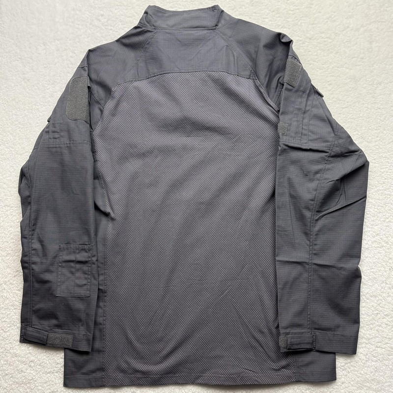 CRYSULLY Shirt Mens 2XL Gray Quarter Zip Tactical Combat Ripstop Mesh Pockets gallery