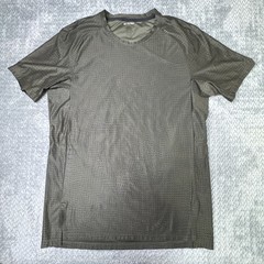 Lululemon Always Agile Shirt Mens Short Sleeve Green Snakeskin Size M Crewneck