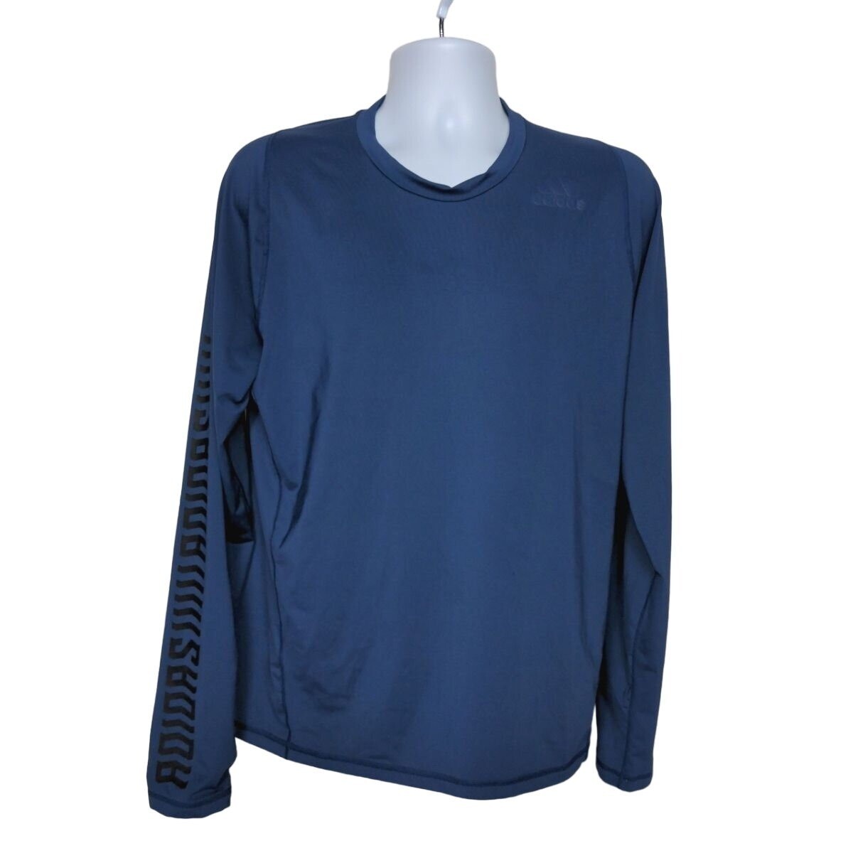 Adidas Men's Alphaskin Fitted Activewear T-Shirt Size Large Navy Blue gallery