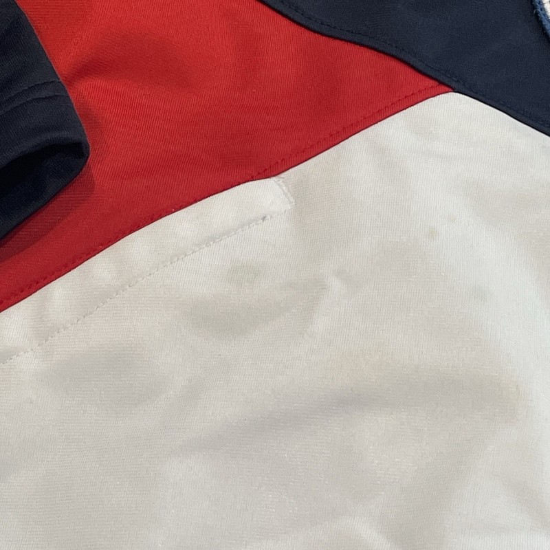 K-Swiss Mens Large Quarter Zip Pullover Colorblock Navy Blue Red White Track gallery