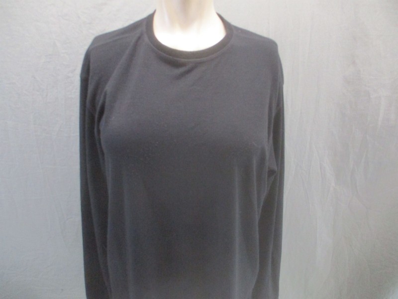 Unbranded Size L Mens BLK Merino Wool Long Sleeve Baselayer Athletic Top 662 gallery