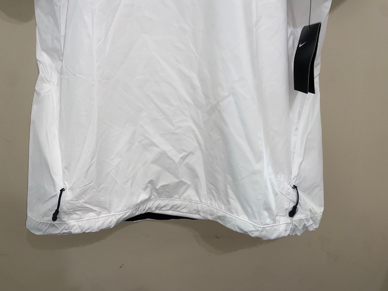 Nike Baseball Cage Windshirt Coaches Side Zip Pockets White Mens M BQ3237-100 gallery