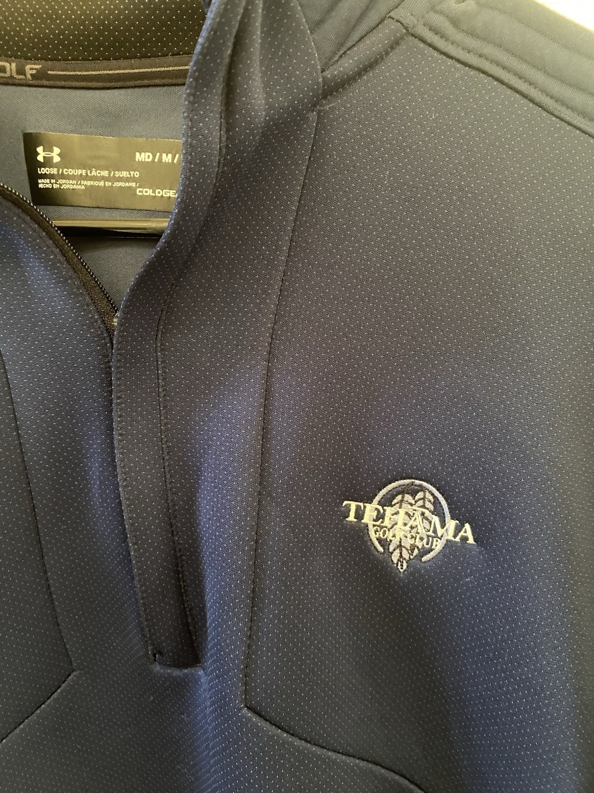 Rare Under Armour Tehama Golf Club Quarter Zip Pullover Men’s Medium Navy gallery