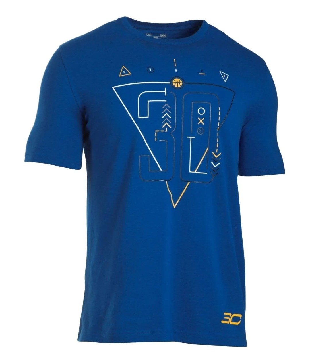 Under Armour Men's Steph Curry Men's Blue Short Sleeve Graphic T-shirt Size... gallery