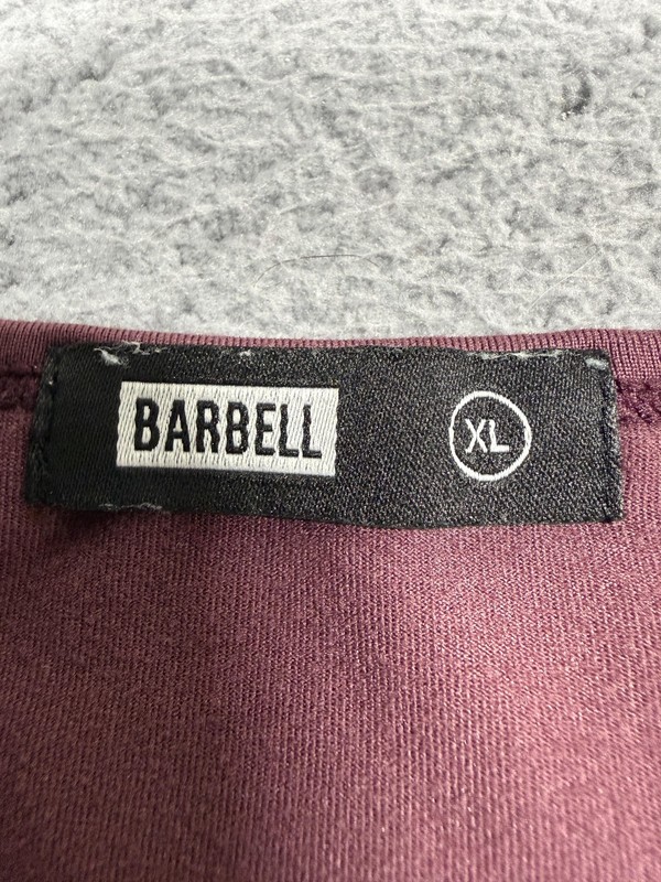 Barbell Shirt Mens XL Purple Long Sleeve Henley Raglan Athletic Performance Top gallery