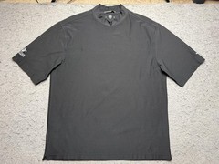 Vintage Nike Golf Shirt Mens 2XL Black Mock Neck Short Sleeve Venetian Club Logo