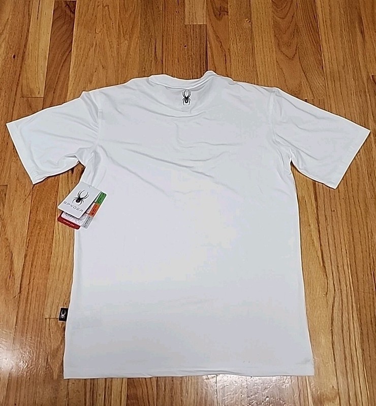 Spyder Active Performance T Shirt White-Proweb Mens Small Activewear Gym gallery