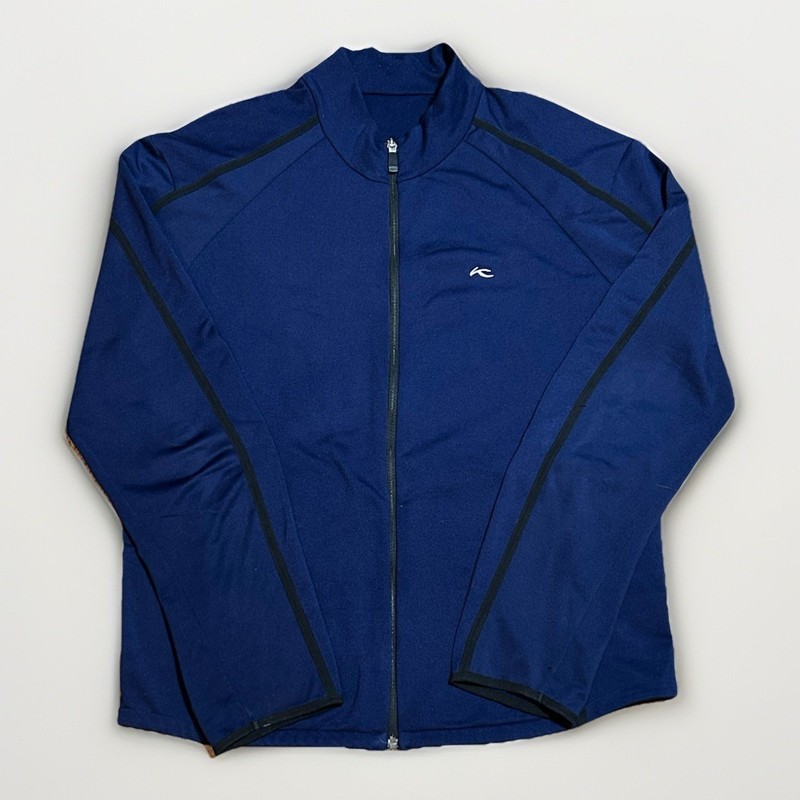 Kjus Blue Full Zip Athletic Jacket large Stretch Performance Golf Running gallery