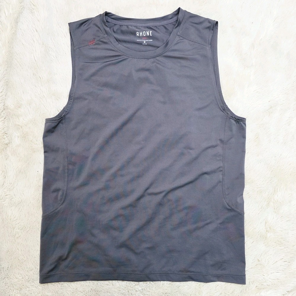 Rhone Sleeveless Athletic Training Sleeveless T Shirt Men’s Medium Gray