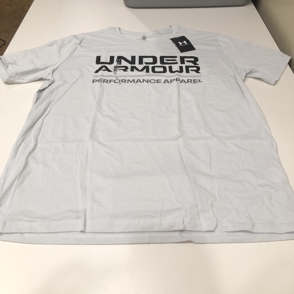 Under Armour Men's Wordmark Short Sleeve T-Shirt Grey XL