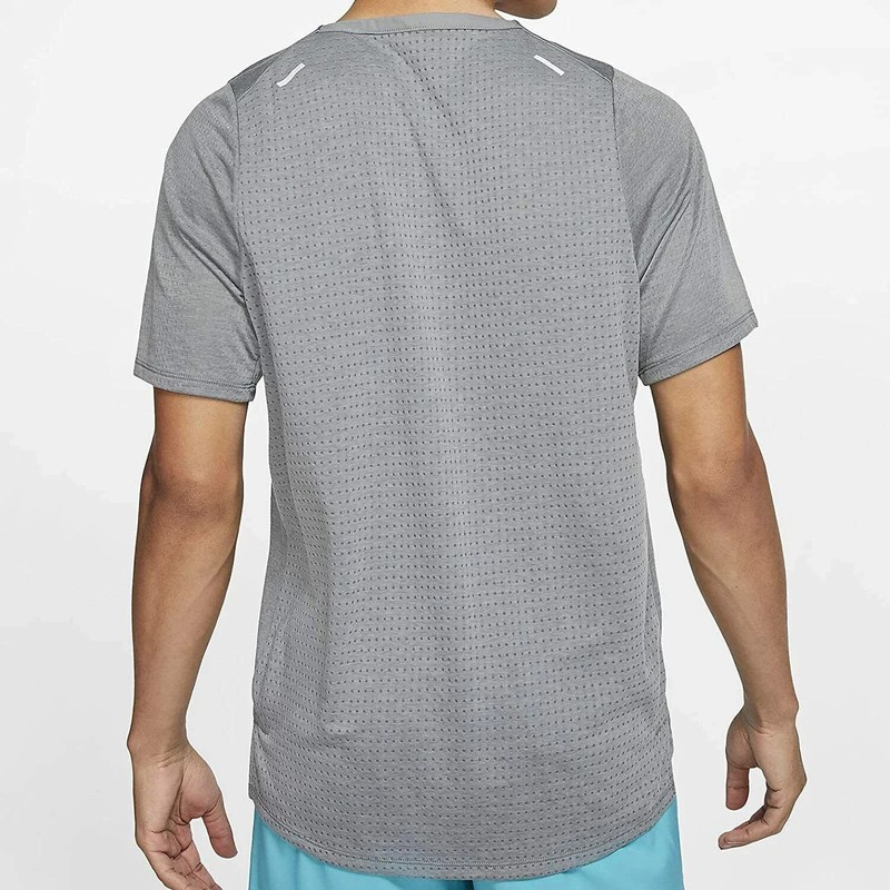 Nike Dri-FIT Rise 365 Mens Running Training Gym Workout Shirt Heather Gray M L gallery