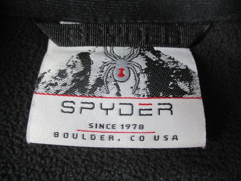 Spyder Pullover Mens Large Gray Black Fleece Quarter Zip Sweater Ski Outdoor gallery