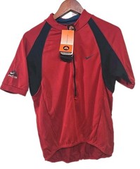 NWT Vintage Nike ACG Cycling Jersey Mens Small Red Black 1/4 Zip Deadstock 90s