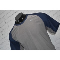 Nike Performance Shirt Men XL Gray Raglan Short Sleeve Dri-FIT Baseball Style