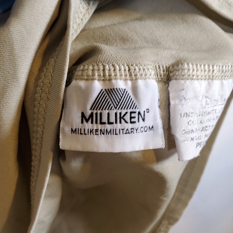 Milliken Military Beige Cold Weather Stretch STAINED - L Thermal Baselayer Shirt gallery