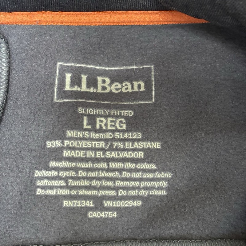 L.L. Bean 1/4 zip pullover men’s slightly fitted L steel blue outdoors casual gallery