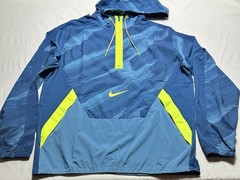 Nike 1/2-Zip Swoosh Training Jacket Blue Volt DD1723-476 Mens NWT *READ Descript