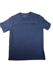 Under Armour Mens Blue Athletic Loose Fit Crew Neck Pullover Gym Shirt Size L
