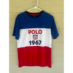 Polo Ralph Lauren Performance USA 1967 Colorblock Graphic Tee Shirt Men’s Small