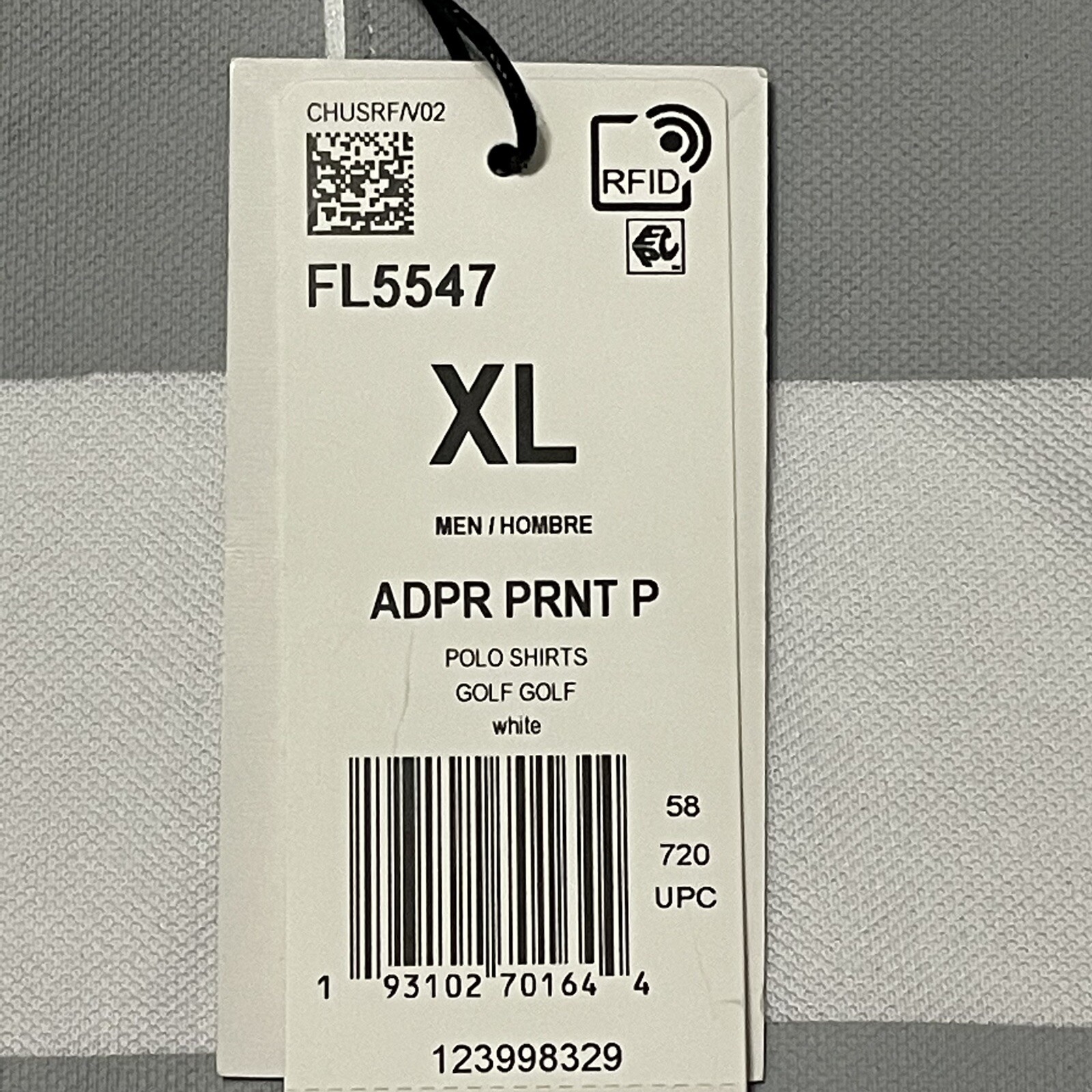Adidas Mens Adipure Graphic Printed SS Polo XL Shirt White FL5547 NWT gallery