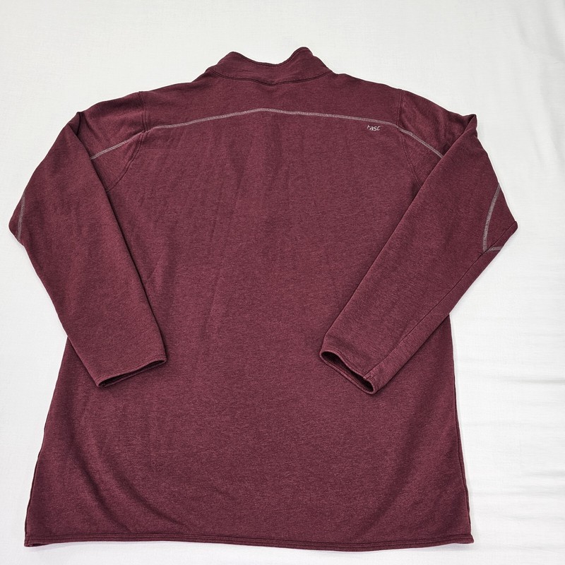 Tasc Performance Cloud French Terry 1/4 Zip Pullover Sweater Maroon Men's XL gallery