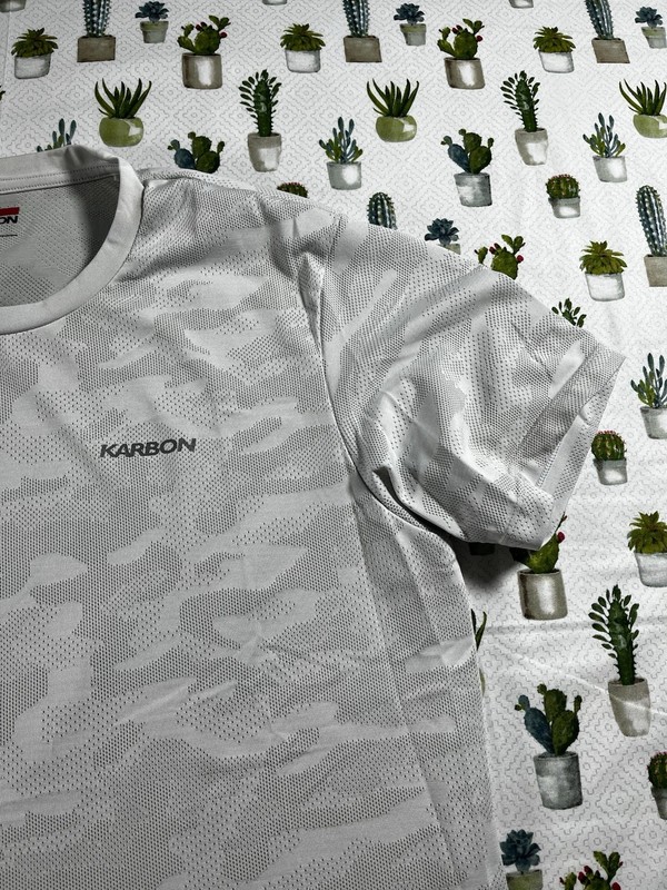 Karbon Light Gray Men's XL Quick Dry Mesh Camo Print Short Sleeve Outdoor gallery