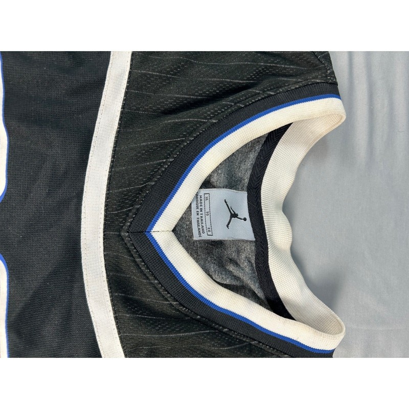 Jordan Brand 23 Basketball Jersey Mens XL Black Blue Pinstripe Mesh V-Neck Tank gallery