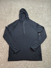 Backcountry Spruces 1/2 Zip Pullover 2XL Black Merino Blend Hooded Base Layer
