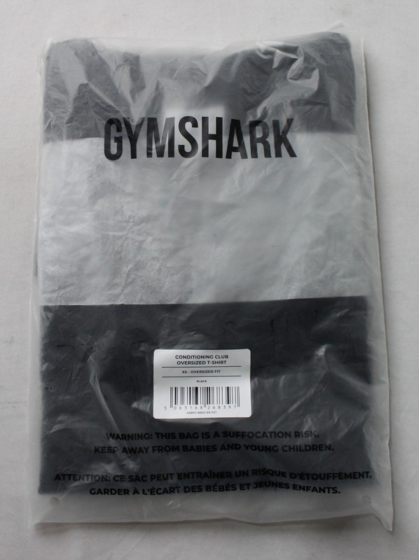 Gymshark Men's Lightweight Conditioning Club Oversized T-Shirt DH3 Black XS NWT gallery