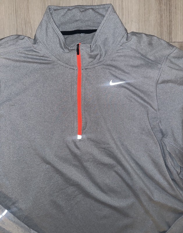 Nike Pullover Mens Large Dri-FIT Half Zip Running Athletic Reflective Thumbholes gallery