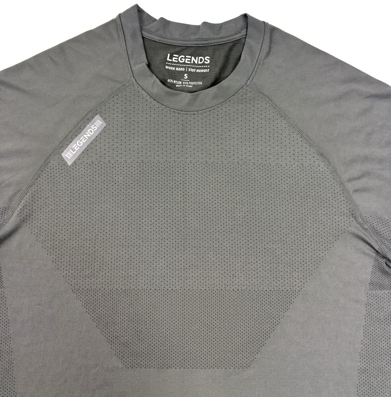 Legends Mens Long Sleeve T-Shirt Sz Small Gray Performance Athletic Workout Gym gallery