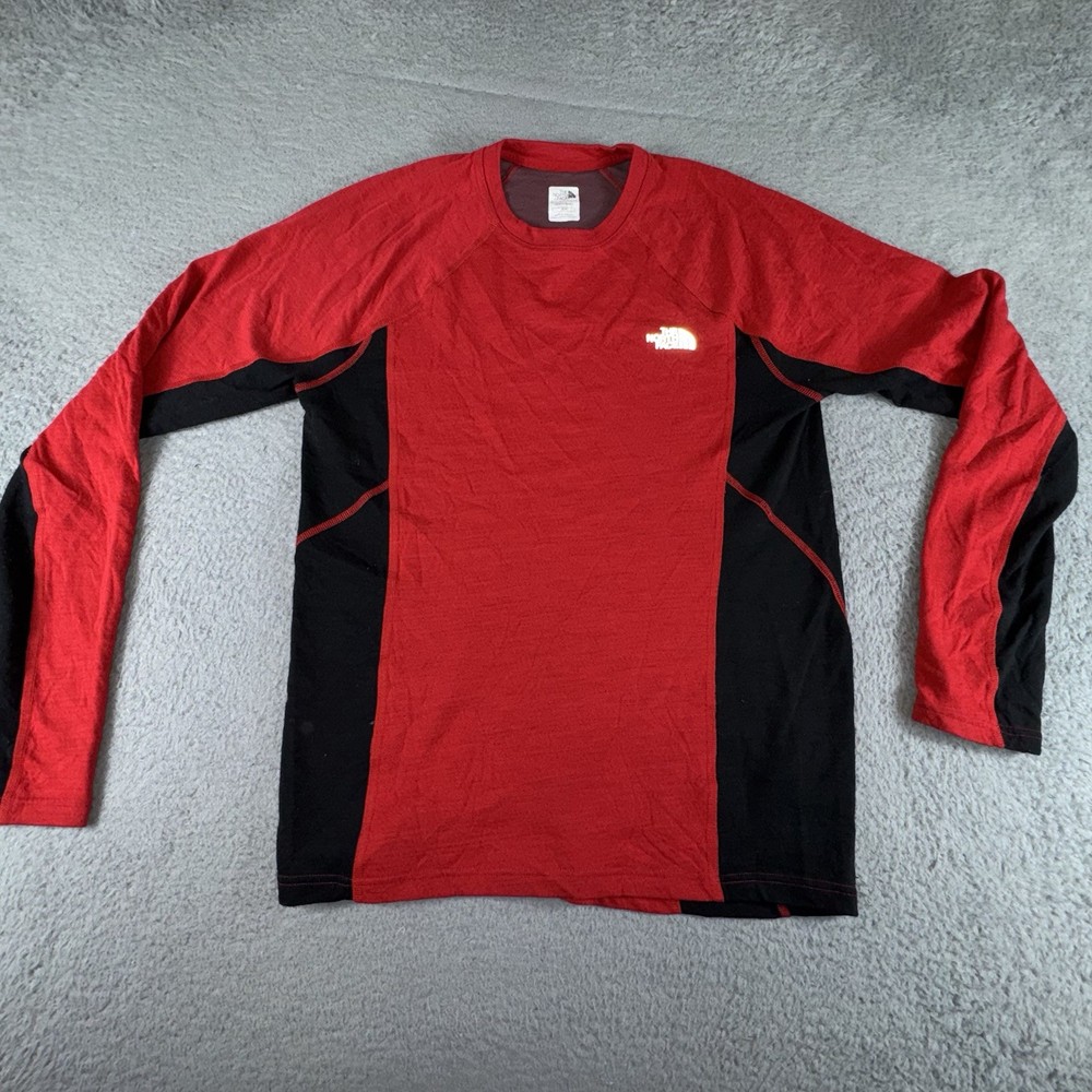 The North Face Flight Series Shirt Men Long Sleeve Performance Red M Flash Dry