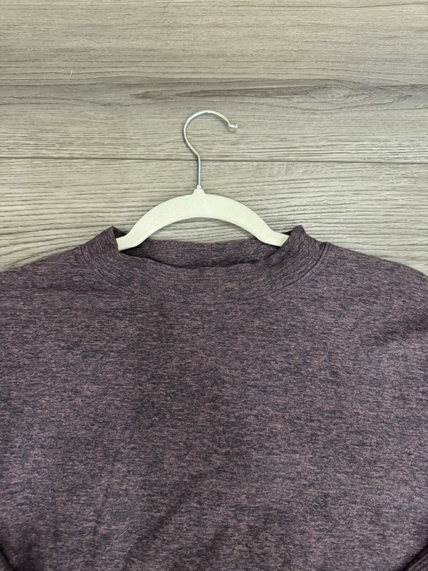 Lululemon Rulu Mock Neck Long Sleeve Shirt Heathered Arctic Plum Size Large gallery